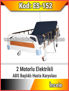 Abs başlıklı 2 motorlu hasta karyolası