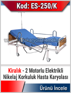 2 motorlu kiralık elektrikli hasta karyolası