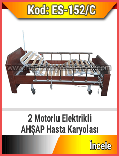 Ahşap Ev Tipi Bazalı Hasta Karyolası