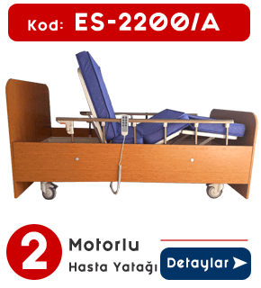 2 Motorlu Ahşap Hasta Karyolası Es-2200/A