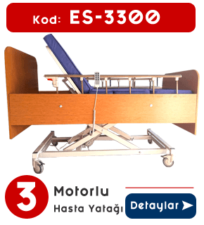 3 Motorlu Ahşap Hasta Karyolası Es-3300