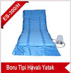 Boru tipi havalı hasta yatağı