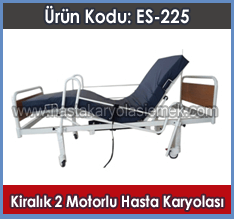 2 motorlu kiralık hasta karyolası