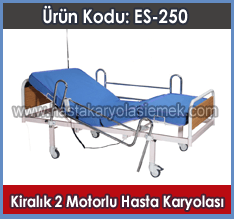 2 motorlu kiralık hasta yatağı 