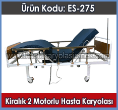 Kiralık 2 motorlu hasta karyolası